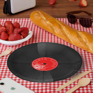 Retro Vinyl Record - Music Lover Paper Plate