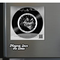 Retro Vinyl Record Photo Wedding Save the Date