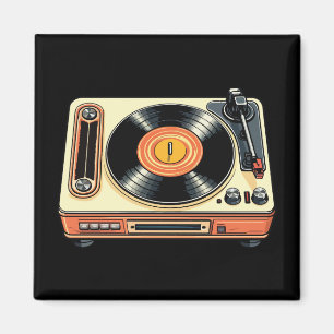 Retro Vinyl Record Player Magnet