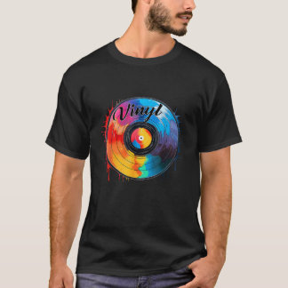 Retro Vinyl Record Player Vintage Turntable Lover  T-Shirt