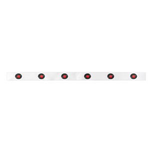 Retro Vinyl Record Ribbon with Red Label Satin Ribbon