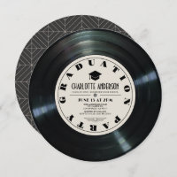 Retro Vinyl Record Tan Graduation