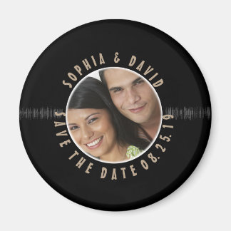 Retro Vinyl Record Wedding PHOTO SAVE THE DATE Magnet