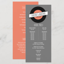 Retro Vinyl Record Wedding Program
