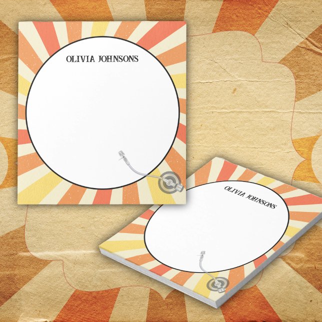 Retro Vinyl School Teacher Appreciation Gift Notepad (Creator Uploaded)