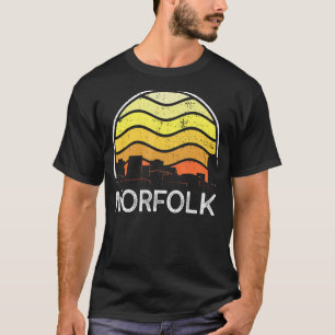 Retro Virginia Norfolk Visitors Skyline Vintage Ur T-Shirt