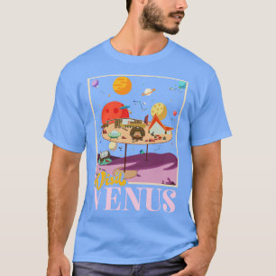 Retro Visit Planet Venus Mid Century Style Space T T-Shirt
