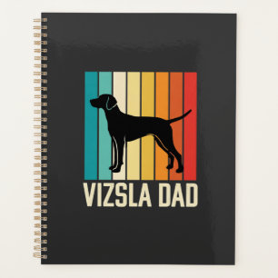 Retro Vizsla Dad Dog Silhouette Planner