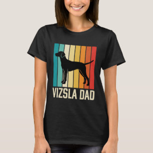 Retro Vizsla Dad Dog Silhouette T-Shirt