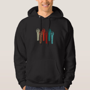 Retro Vocal Microphones Music Singer Orchestra Me Hoodie