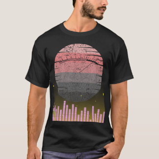 Retro VU Metre Hi-Fi Stereo Music Lover Design T-Shirt