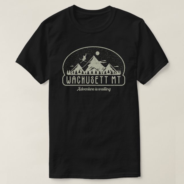 Retro Wachusett Mountain Ski T-Shirt (Design Front)