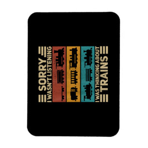 Retro Wagon Train Lover Model Railroad Conductor F Magnet