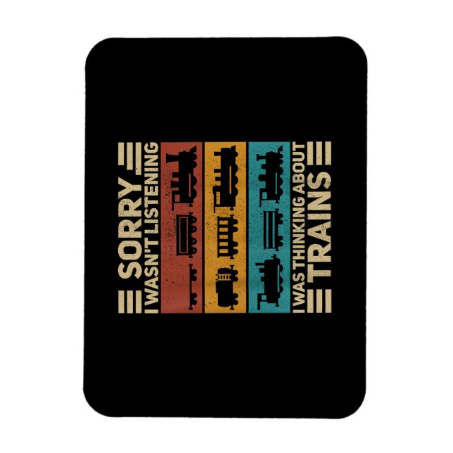 Retro Wagon Train Lover Model Railroad Conductor F Magnet (Vertical)