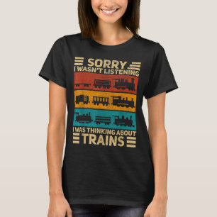 Retro Wagon Train Lover Model Railroad Conductor F T-Shirt