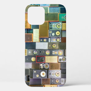 Retro Wall-Hung: Vintage Speaker Design iPhone 12 Case