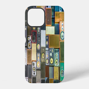 Retro Wall-Hung: Vintage Speaker Design iPhone 12 Case