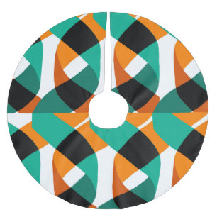 Retro Wallpaper: Vintage Design Brushed Polyester Tree Skirt