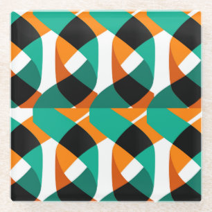 Retro Wallpaper: Vintage Design Glass Coaster