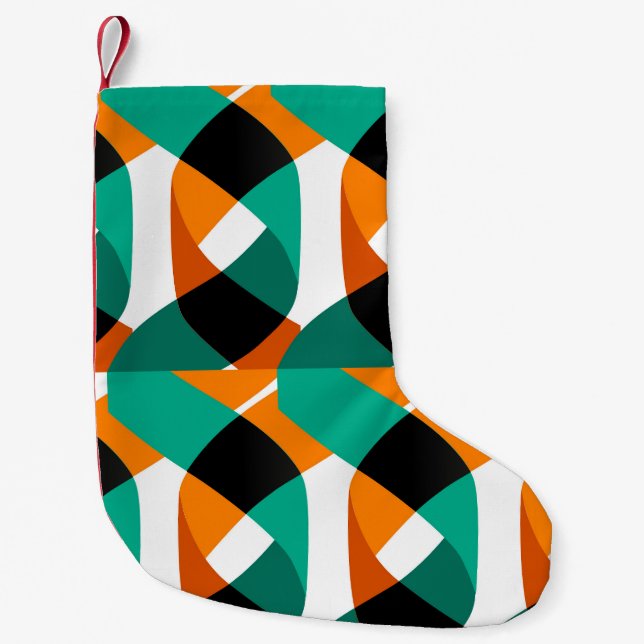 Retro Wallpaper: Vintage Design Small Christmas Stocking (Front)