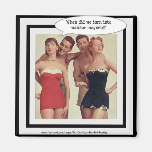 Retro 'Wanker' Magnet (Front)