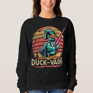 Retro Warrior Duck Vintage Sunset Sweatshirt