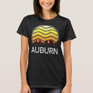 Retro Washington Auburn Visitors Skyline Vintage U T-Shirt