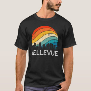 Retro Washington Bellevue Skyline Vintage Urban Sk T-Shirt
