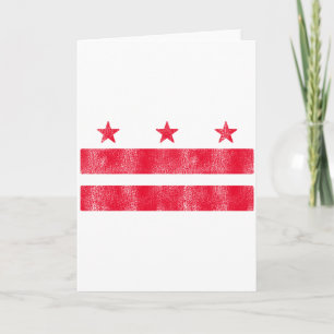 Retro Washington Dc Flag District Of Columbia Souv Card