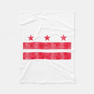 Retro Washington Dc Flag District Of Columbia Souv Fleece Blanket