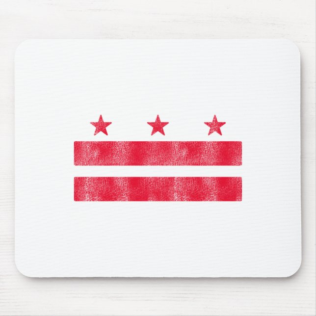 Retro Washington Dc Flag District Of Columbia Souv Mouse Pad (Front)