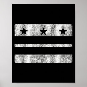Retro Washington Dc Flag Of District Of Columbia S Poster
