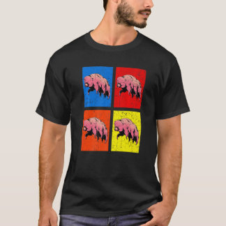 Retro Water Bear Microbiology Tardigrade Premium T-Shirt
