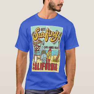 Retro Water Sport Santa Monica California Paradise T-Shirt