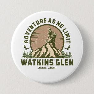Retro Watkins Glen Hike  7.5 Cm Round Badge