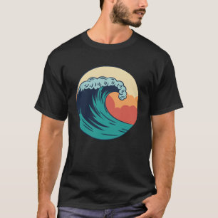 Retro wave art t-shirt design