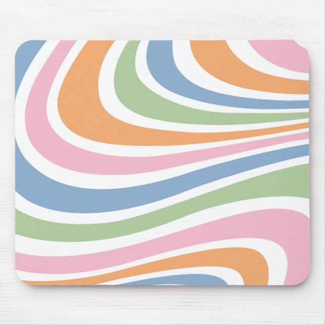 Retro Wave Design Mouse Pad (Front)