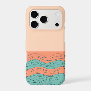 Retro Wave Horizon Peach iPhone Case