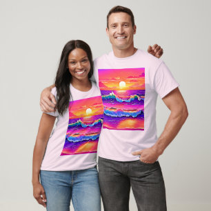 Retro Wave Sunset Serenity T-Shirt