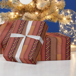 Retro Waves and Geometric Midcentury Pattern Wrapping Paper