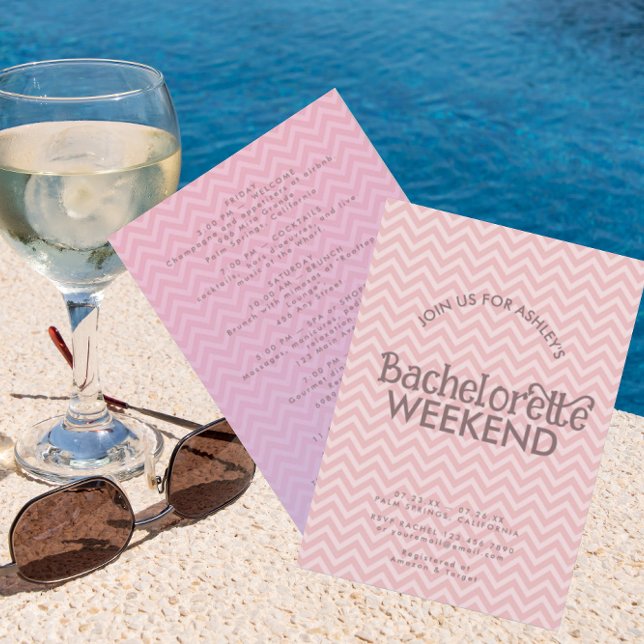 Retro Waves | Bachelorette Weekend Invitation (Creator Uploaded)