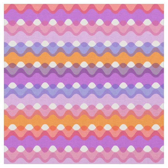 Retro Waves  Fabric (Close Up)
