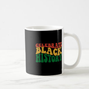 Retro Wavy Celebrate Black History Bhm African Pri Coffee Mug