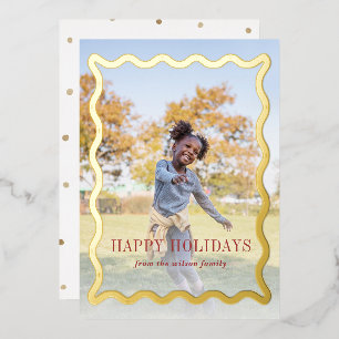 Retro Wavy Frame Holidays Full Photo
