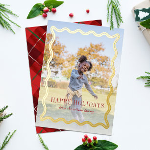 Retro Wavy Frame Holidays Full Photo