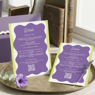 Retro Wavy Frame Whimsical Simple Classic Funky Enclosure Card