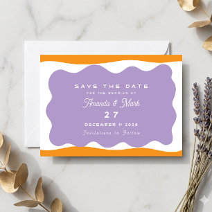 Retro Wavy Frame Whimsical Simple Classic Funky Invitation