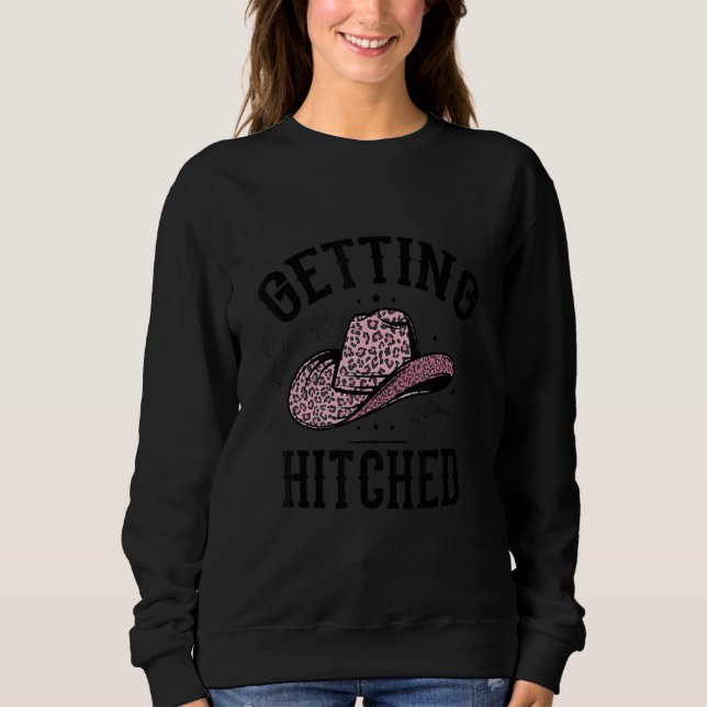 Retro Wavy Getting Hitched Getting Rowdy Bachelore Sweatshirt (Front)