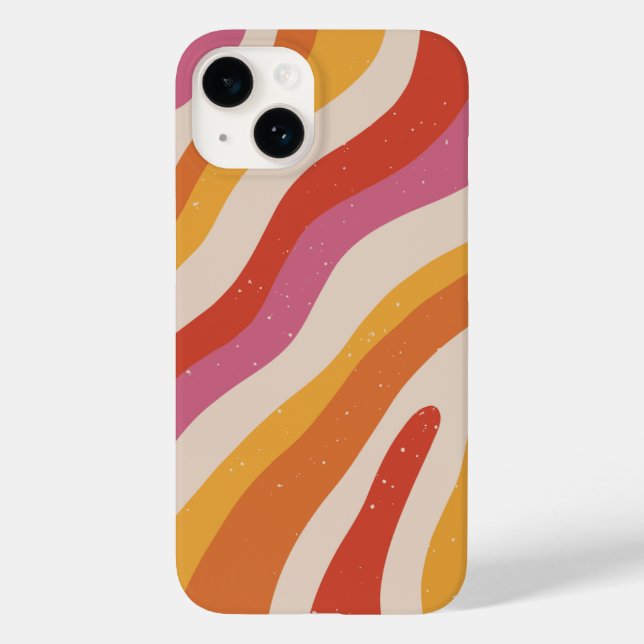 Retro Wavy Lines – Colour Pop Phone Case (Back)