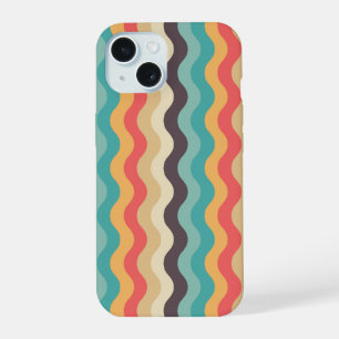Retro Wavy Stripes Phone Case 70s Colourful Groo